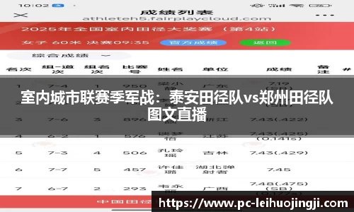 室内城市联赛季军战：泰安田径队vs郑州田径队图文直播